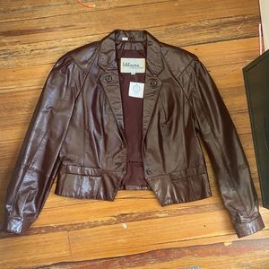 Wilson’s burgundy leather jacket